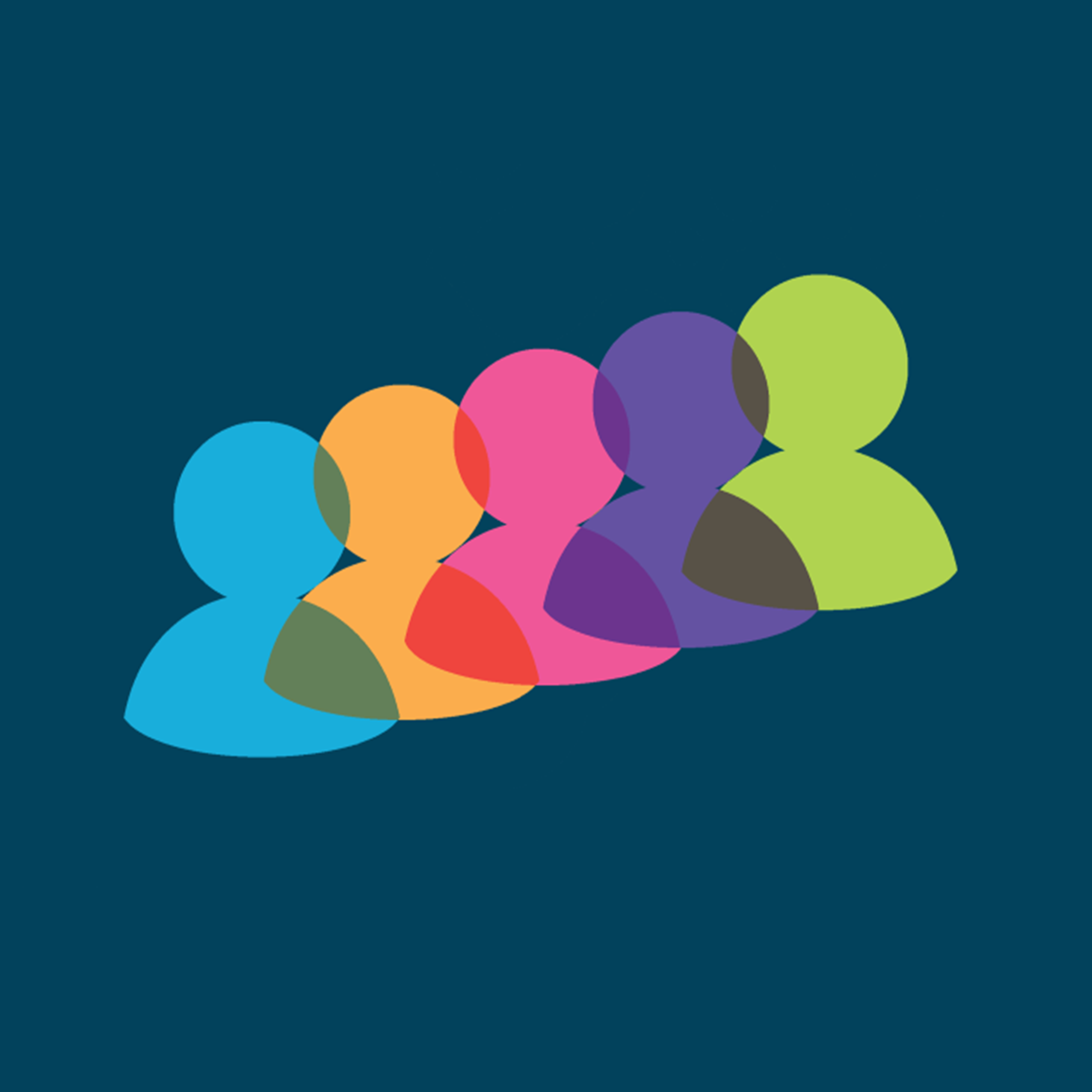MHP Lived experience logo of four graphic people 