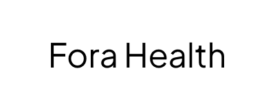Fora Health black on white text