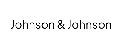 Johnson & Johnson black on white text
