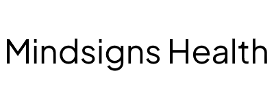 Mindsigns Health black on white text