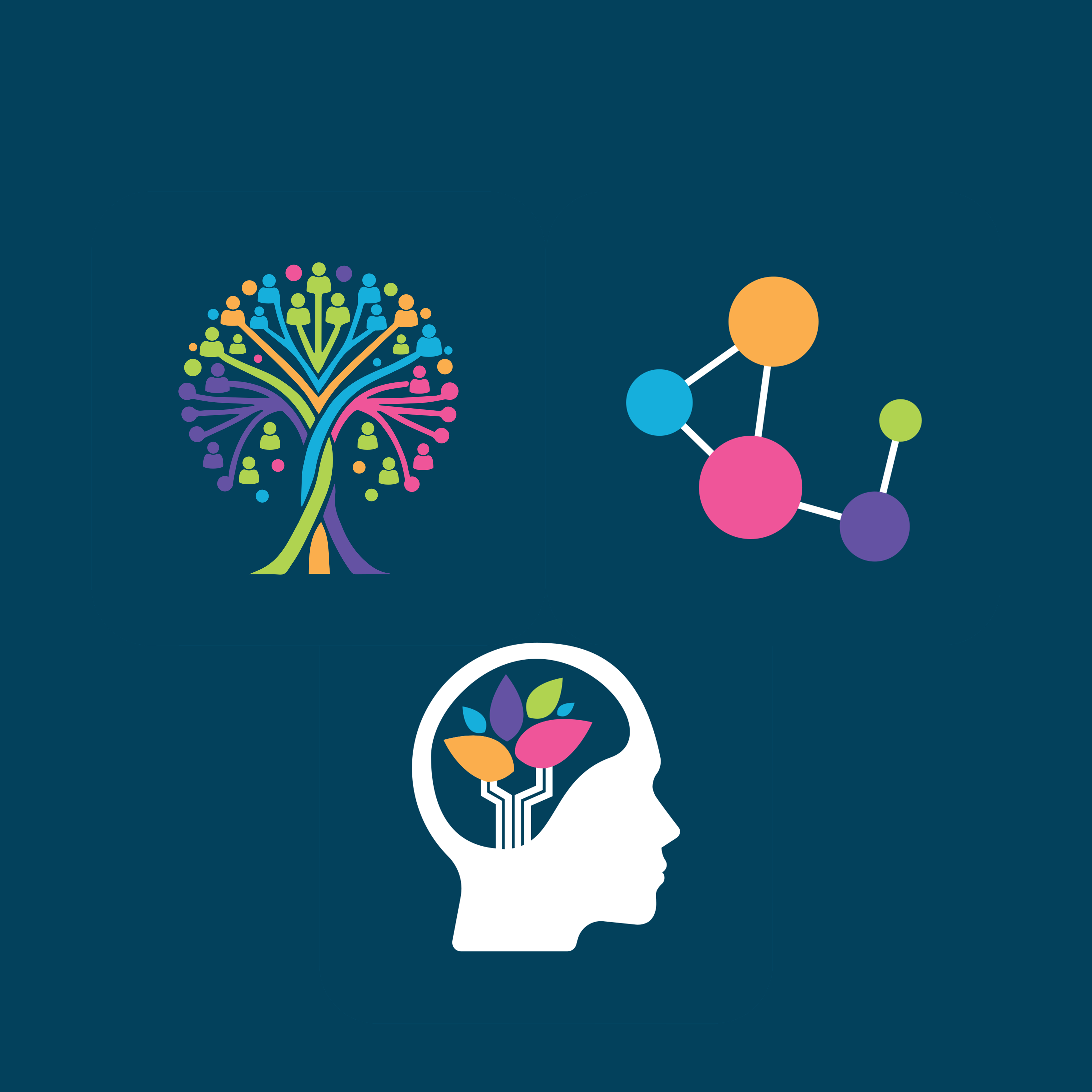 Social Health, Metabolic Psychiatry, DATAMIND logos