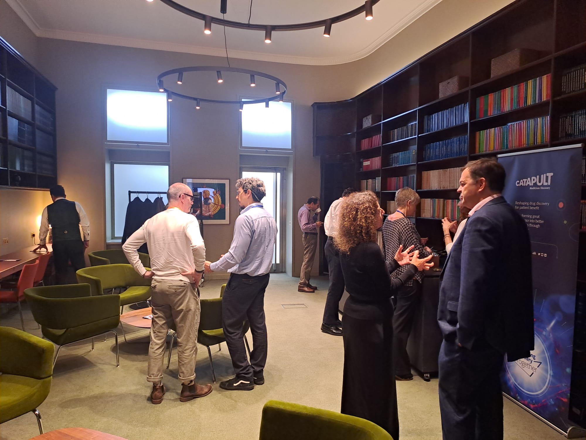 attendees of the industry forum chatting