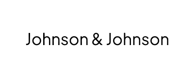 "Johnson & Johnson" in black text on white rectangle