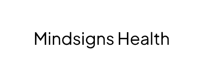 "Mindsigns Health" in black text on white rectangle