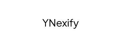 "YNexify" in black text on a white rectangle