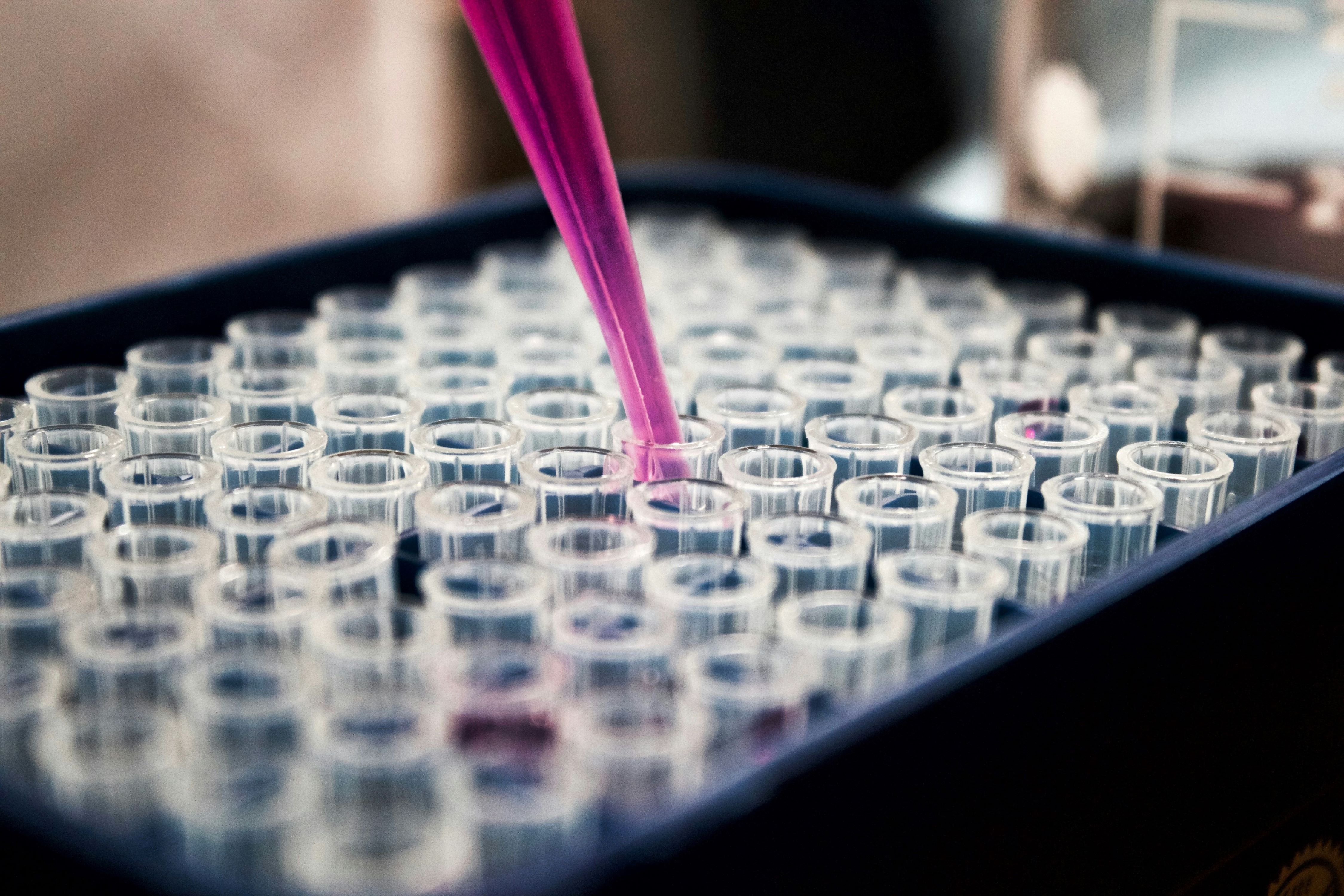 pipette dispensing liquid